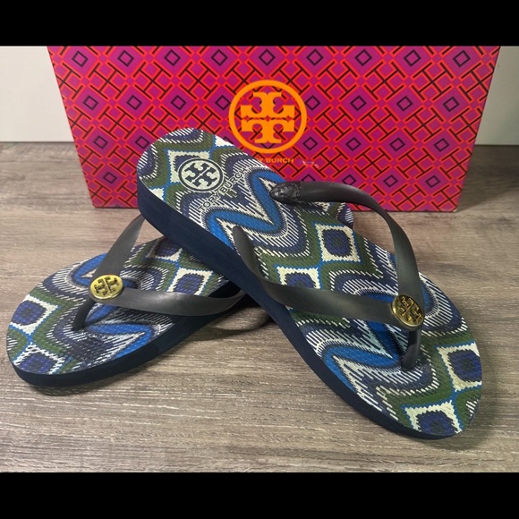 Tory Burch Shoes - Tory Burch Geometric Flip Flops size 8.5-9
